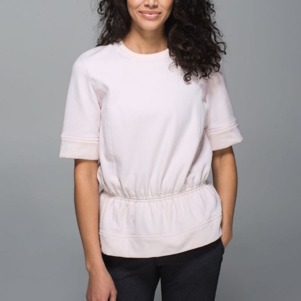 Lululemon Peplum PulloverNeutral Blush